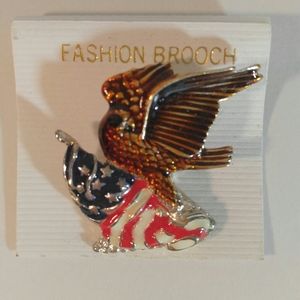 Lot of 5 Fashion Enamel Pin Brooch USA Flag Eagle